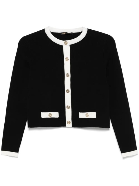 Maje two-tone cardigan - Black - zdjęcie produktu nr 1