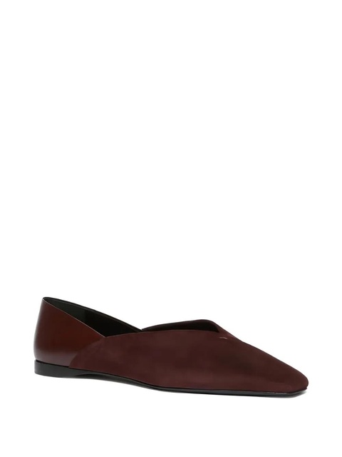 Max Mara square-toe suede ballet flats - Red - zdjęcie produktu nr 2