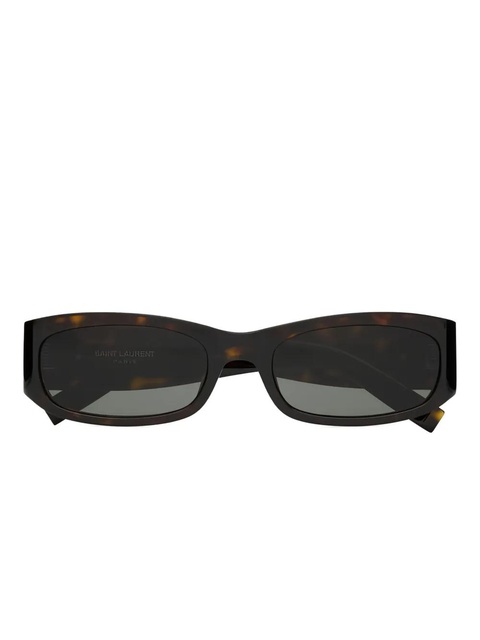 Saint Laurent logo-plaque rectangle sunglasses - Brown - zdjęcie produktu nr 2