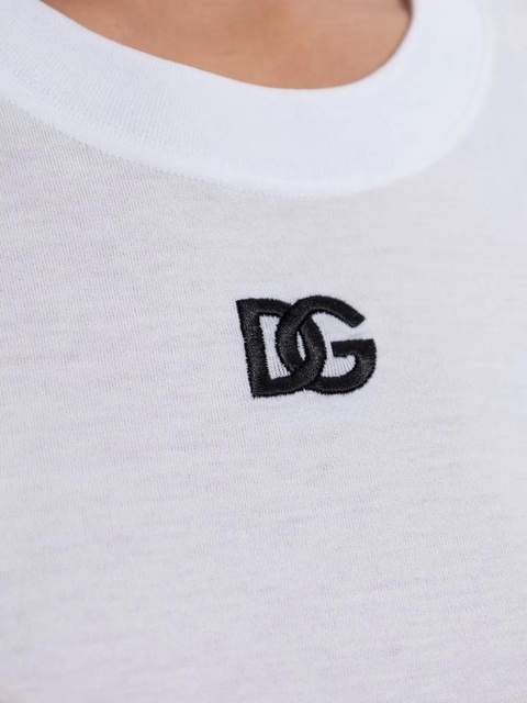 Dolce & Gabbana embroidered-logo T-shirt - White - zdjęcie produktu nr 2