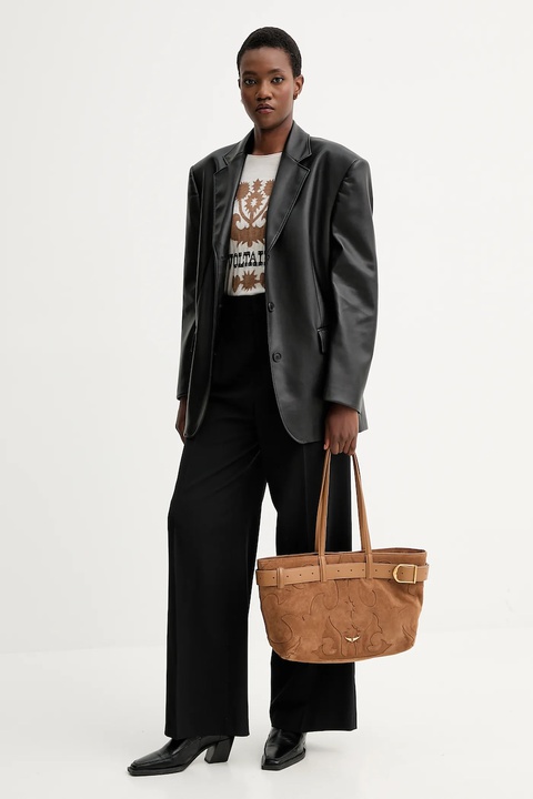 ZADIG&VOLTAIRE sweter wełniany damski kolor beżowy lekki KWSW02802 - zdjęcie produktu nr 2