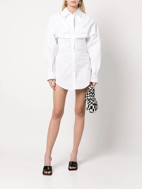 Alexander Wang ruched hourglass shirtdress - White - zdjęcie produktu nr 1