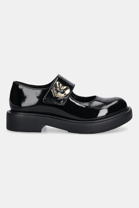Love Moschino buty skórzane damskie kolor czarny na platformie JA10114G1NIH0000 - zdjęcie produktu nr 2