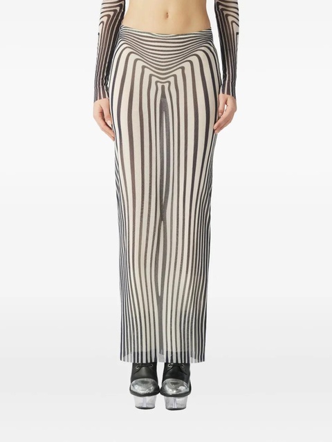 Jean Paul Gaultier morphing-stripes skirt - Neutrals - zdjęcie produktu nr 2