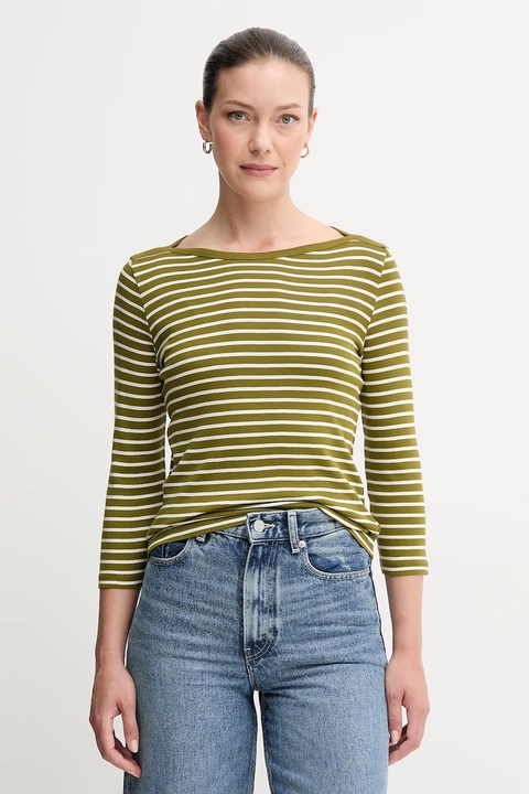 United Colors of Benetton longsleeve bawełniany kolor zielony 30YSD109W - zdjęcie produktu nr 1