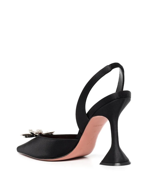 Amina Muaddi Rosie 95mm crystal-embellished pumps - Black - zdjęcie produktu nr 2