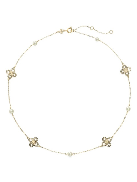 Tory Burch Kira Clover Pearl necklace - Gold - zdjęcie produktu nr 1