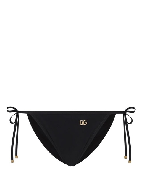 Dolce & Gabbana logo-plaque side-tie bikini bottom - Black - zdjęcie produktu nr 1
