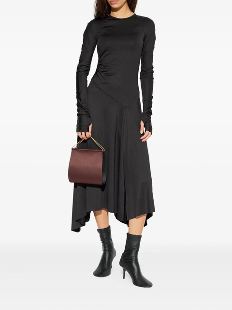 Victoria Beckham asymmetric-hem long-sleeved midi dress - Black - zdjęcie produktu nr 1