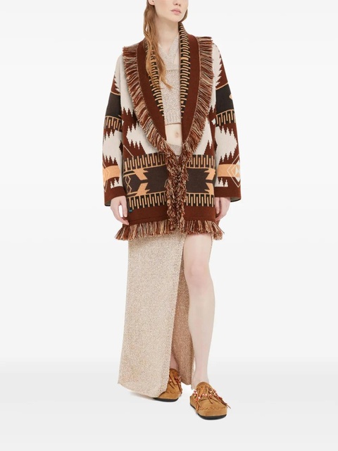 Alanui Icon Jacquard cardigan - Brown - zdjęcie produktu nr 2