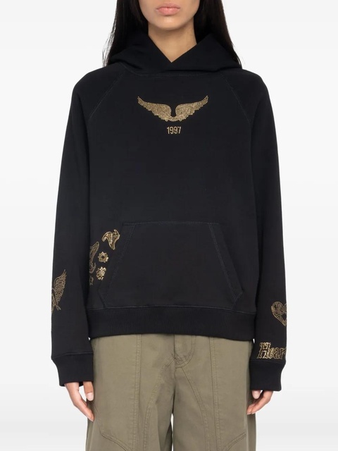 Zadig&Voltaire crystal-embellished hoodie - Black - zdjęcie produktu nr 1