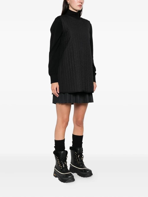 Moncler quilted pleated mini dress - Black - zdjęcie produktu nr 2