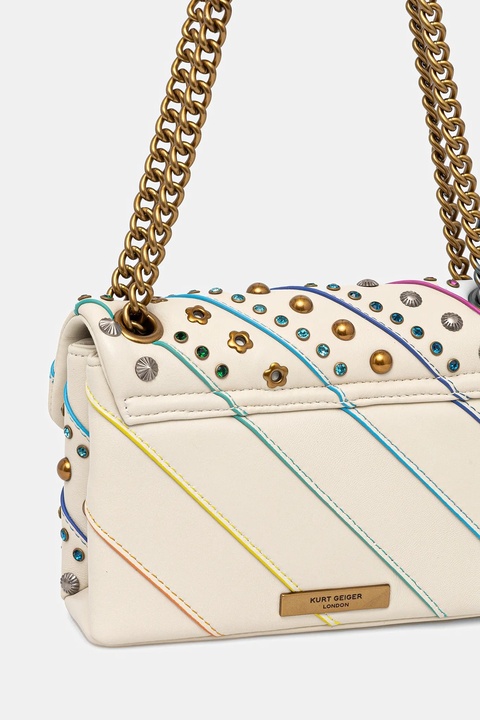 Kurt Geiger London torebka skórzana KENSINGTON kolor beżowy 3582244109 - zdjęcie produktu nr 2