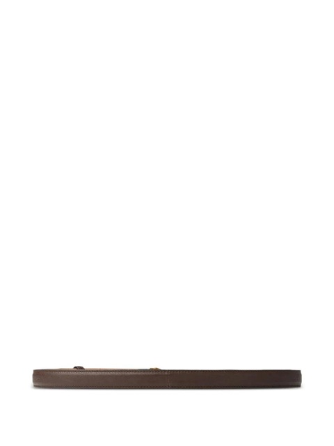 Jimmy Choo diamond-clasp leather belt - Brown - zdjęcie produktu nr 1