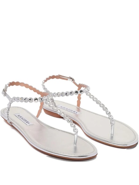 Aquazzura crystal-embellished sandals - Silver - zdjęcie produktu nr 1