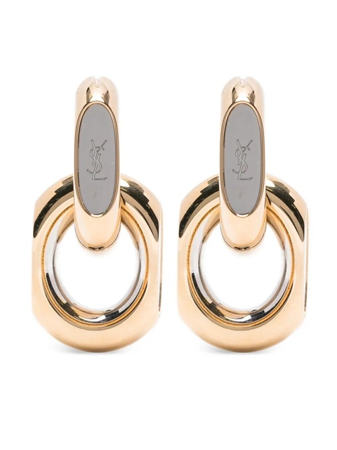 Saint Laurent logo earrings - Gold - zdjęcie produktu nr 1