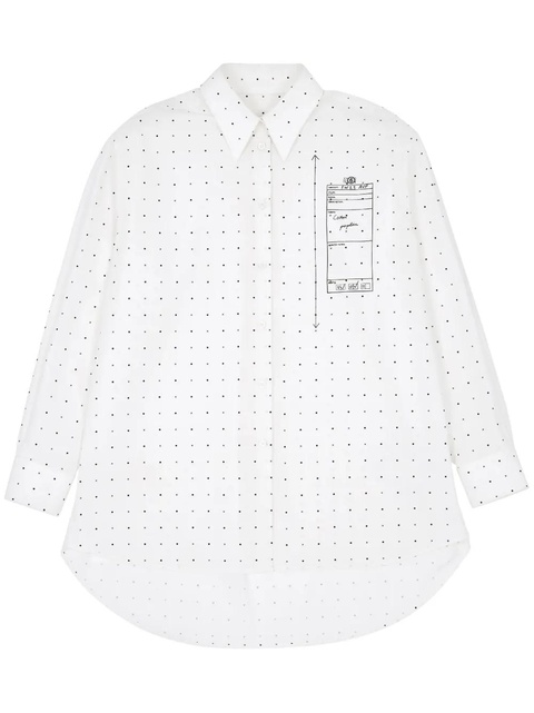 MM6 Maison Margiela polka dot-print cotton shirt - White - zdjęcie produktu nr 1