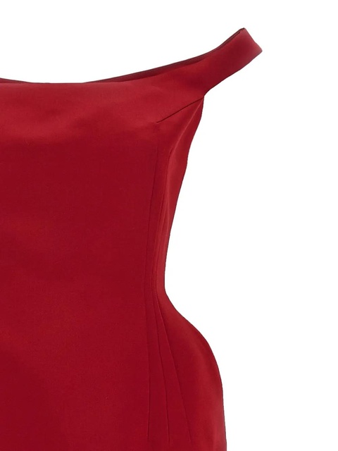 Magda Butrym side-seam detail midi dress - Red - zdjęcie produktu nr 2