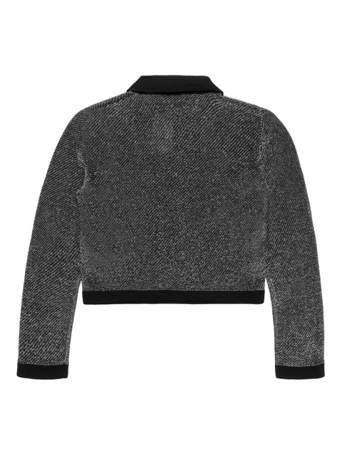 RE/DONE lurex polo cardigan - Black - zdjęcie produktu nr 2