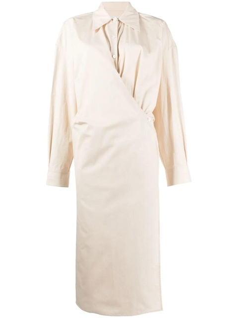LEMAIRE Twisted cotton shirt dress - White - zdjęcie produktu nr 1