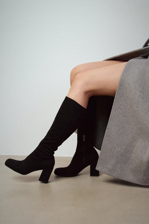 Medicine kozaki damskie kolor czarny na słupku - zdjęcie produktu nr 1