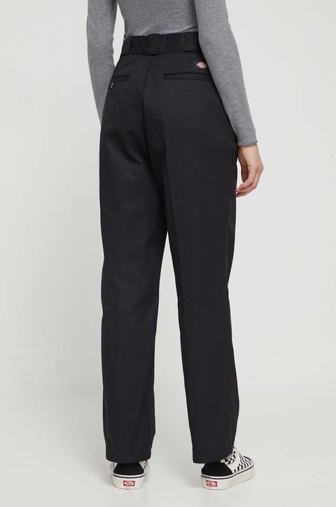 Dickies spodnie 874 damskie kolor czarny proste high waist - zdjęcie produktu nr 2