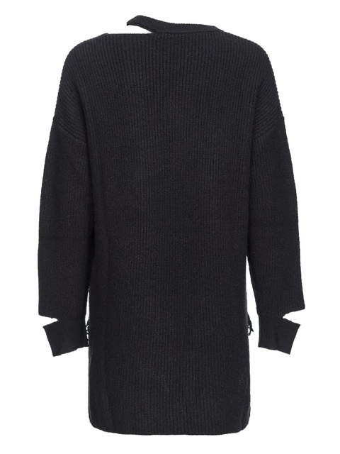 PINKO lace-trim cut-out knitted dress - Black - zdjęcie produktu nr 2