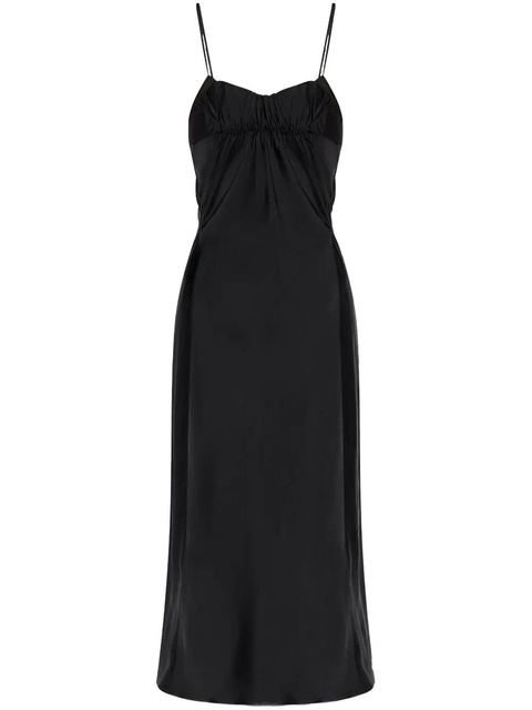 Jil Sander gathered-bustier midi dress - Black - zdjęcie produktu nr 1