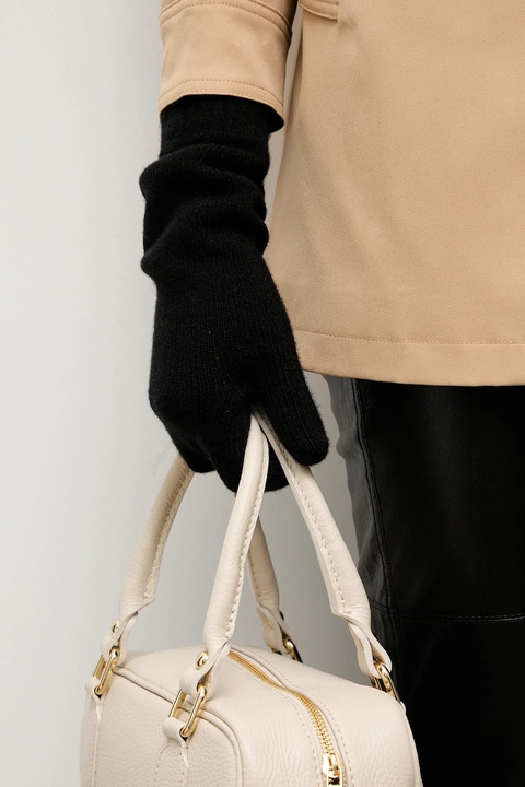 Answear.LAB rękawiczki wełniane damskie kolor czarny - zdjęcie produktu nr 2