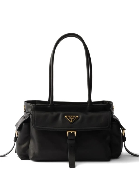 Prada medium Explore leather tote bag - Black - zdjęcie produktu nr 1