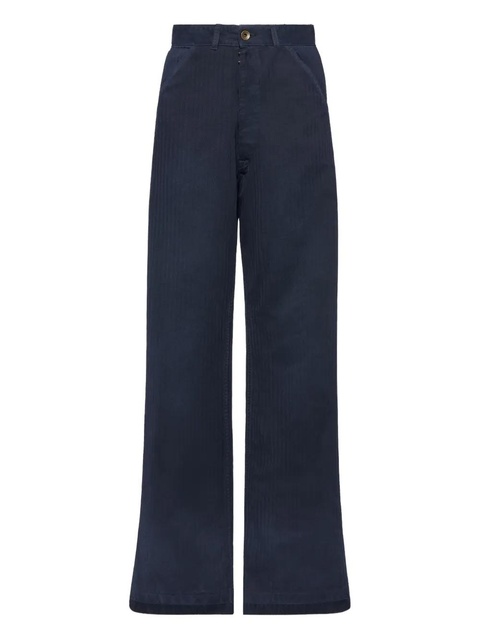 Maison Margiela button-fastening corduroy trousers - Blue - zdjęcie produktu nr 1