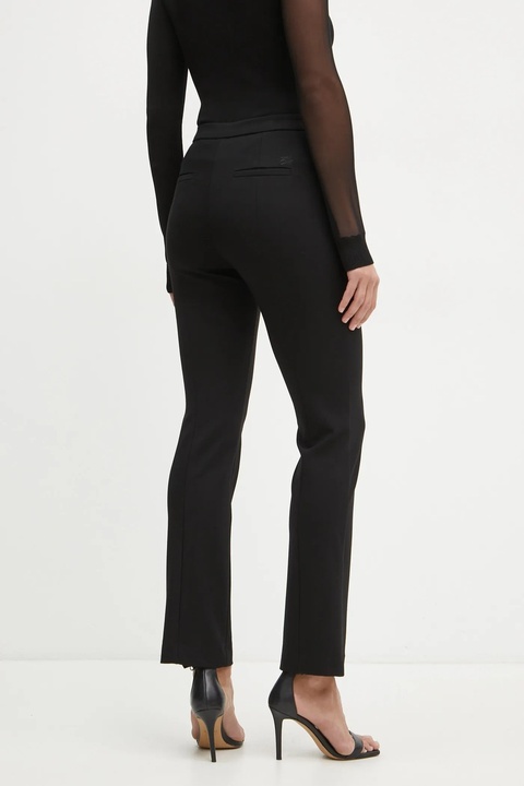 Karl Lagerfeld spodnie damskie kolor czarny dopasowane medium waist A1W10014 - zdjęcie produktu nr 1
