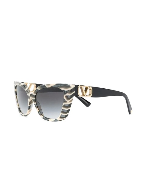 Valentino Eyewear VLOGO cat eye frame sunglasses - Grey - zdjęcie produktu nr 2