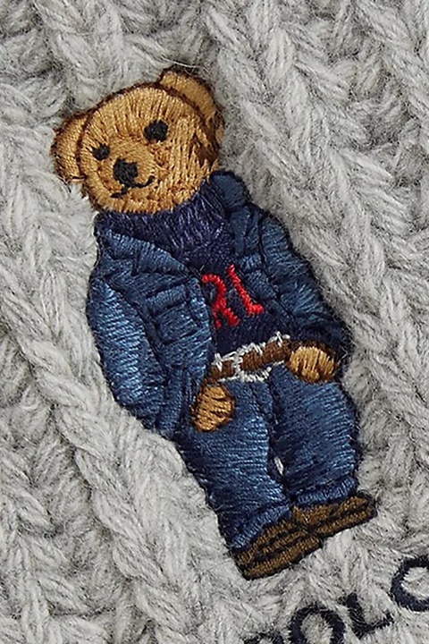 Polo Ralph Lauren szalik wełniany kolor szary gładki 455931877 - zdjęcie produktu nr 1