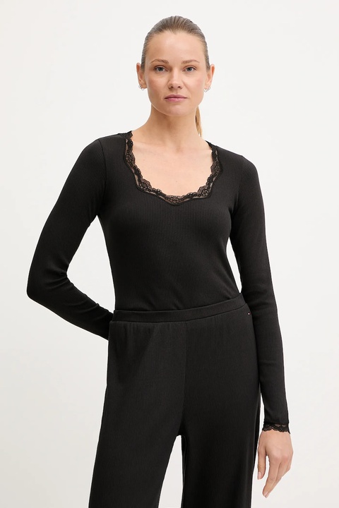 Tommy Hilfiger longsleeve kolor czarny UW0UW06071 - zdjęcie produktu nr 1
