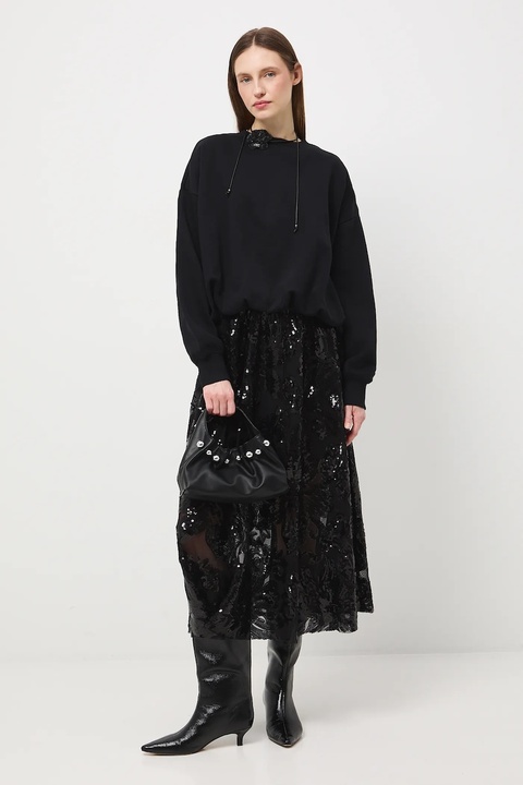 Medicine spódnica kolor czarny maxi rozkloszowana - zdjęcie produktu nr 1