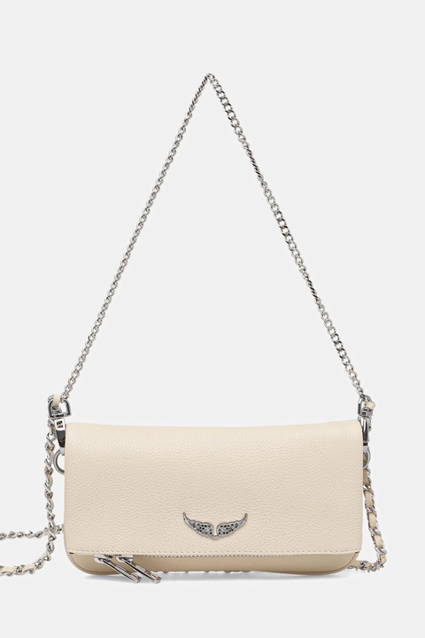 ZADIG&VOLTAIRE torebka skórzana kolor beżowy LWBA03975 - zdjęcie produktu nr 1