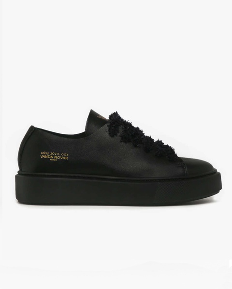 VANDA NOVAK - Czarne sneakersy ze skóry Grace - zdjęcie produktu nr 1