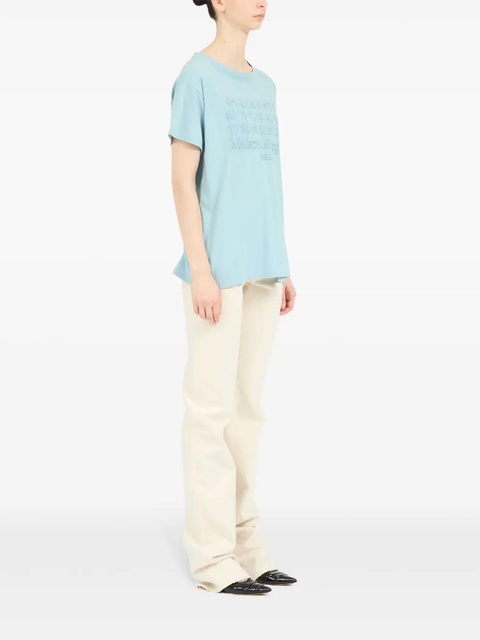 Maison Margiela logo-print cotton T-shirt - Blue - zdjęcie produktu nr 2