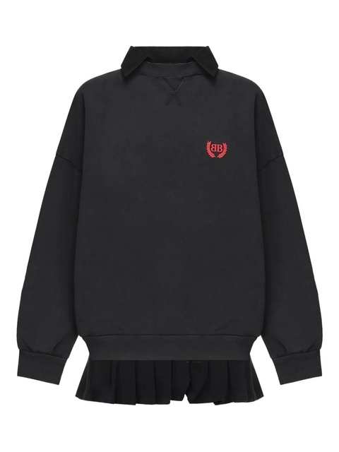 Balenciaga embroidered ruffled top - Black - zdjęcie produktu nr 1