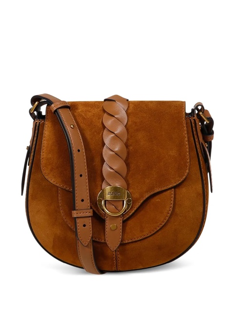 ISABEL MARANT Altay braided-suede satchel - Brown - zdjęcie produktu nr 1