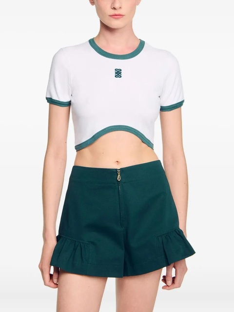 SANDRO two-tone T-shirt - White - zdjęcie produktu nr 2