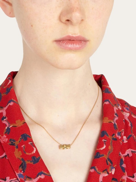 Ferragamo Vera bow-pendant necklace - Gold - zdjęcie produktu nr 2