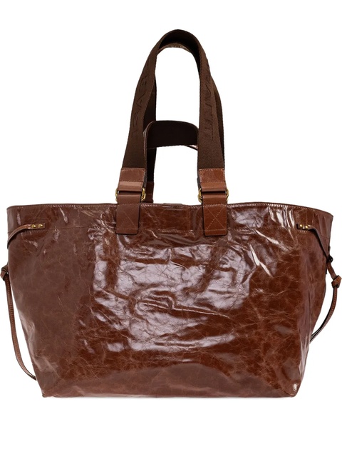 ISABEL MARANT leather drawstring tote bag - Brown - zdjęcie produktu nr 1
