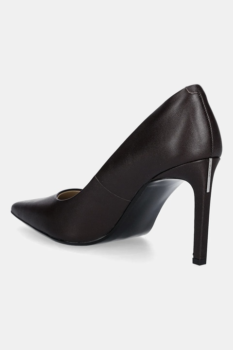 Calvin Klein szpilki skórzane ESS STILETTO 90 kolor bordowy HW0HW02608 - zdjęcie produktu nr 2