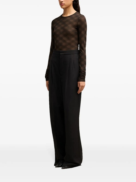 AMI Paris logo-embroidered cotton-blend top - Black - zdjęcie produktu nr 2