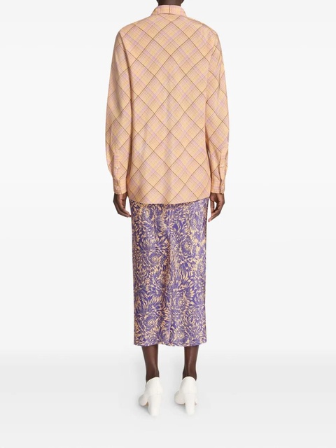 DRIES VAN NOTEN checked-pattern shirt - Neutrals - zdjęcie produktu nr 2