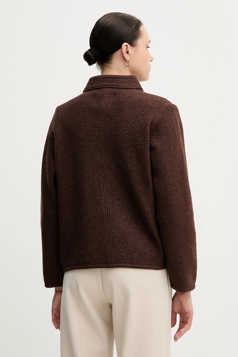 Hoss Intropia kurtka wełniana kolor brązowy przejściowa 5432678 - zdjęcie produktu nr 2