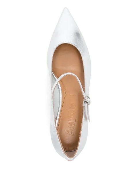 Aeyde 45mm leather pumps - Silver - zdjęcie produktu nr 2