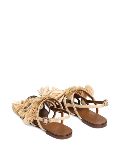 Dolce & Gabbana embellished raffia sandals - Neutrals - zdjęcie produktu nr 2